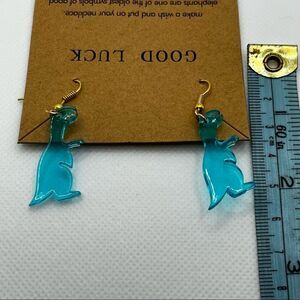 EARRINGS! Blue T-Rex Earrings SO CUTE!! BNWT